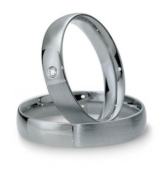 Preview: Trauringe Weiss-Gelbgold von Breuning 48 040650 / 48 040660