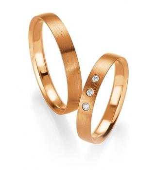 Preview: Trauringe Gelbgold von Breuning 48/04416 + 48/14416