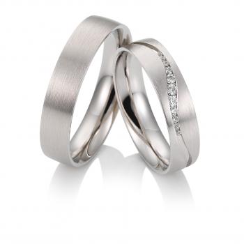 Trauringe Weissgold von Breuning 48/04517 + 48/04518