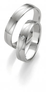 Trauringe Weissgold von Breuning 48/07073 + 48/07074