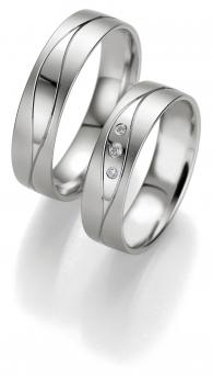 Trauringe Weissgold von Breuning 48/07081 + 48/07082