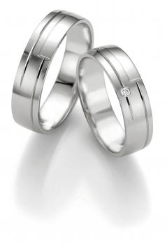 Trauringe Weissgold von Breuning 48/07087 + 48/07088