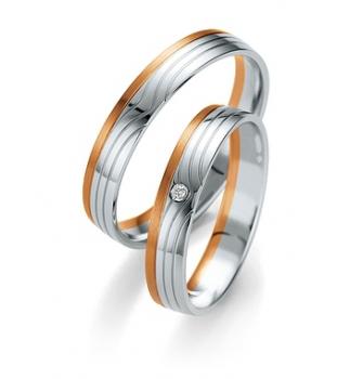 Preview: Trauringe Weiss-Gelbgold von Breuning 48/07101+ 48/07102