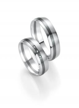 Trauringe Weissgold von Breuning 48/07157 + 48/07158
