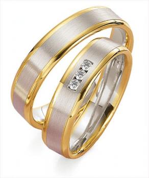 Trauringe Weiss-Gelbgold von Gettmann 8099.50 + 8099.50