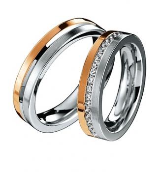 Trauringe Weiss-Rotgold von Saint Maurice DR 805560 / HR 882560