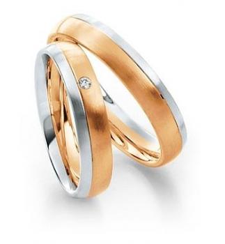 Preview: Trauringe Weiss-Gelbgold von Saint Maurice DR 812060 / HR 812070