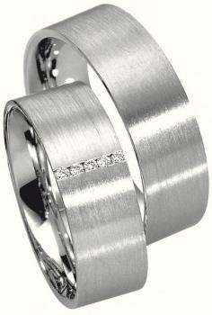 Trauringe Weissgold von Saint Maurice 49-81288 + 49-81289