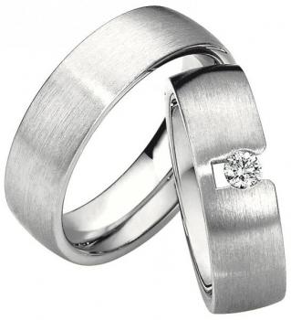 Trauringe Weissgold von Saint Maurice 49-81340 + 49-81341