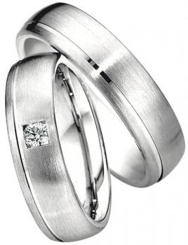 Trauringe Weissgold von Saint Maurice 49-81346 + 49-81347