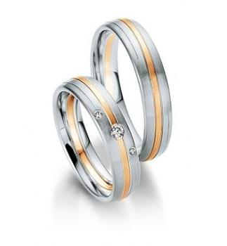 Preview: Trauringe Weiss-Gelbgold von Saint Maurice DR 814180 / HR 814190