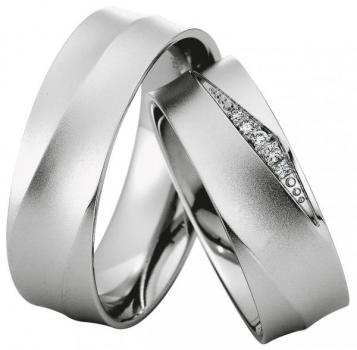Trauringe Weissgold von Saint Maurice 49-81616 + 49-81617