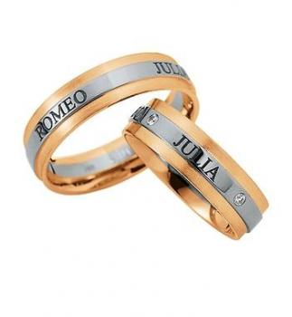 Preview: Trauringe Weiss-Gelbgold von Saint Maurice DR 816180 / HR 816190