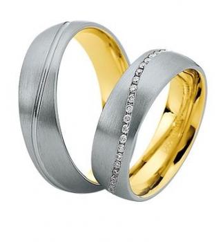 Trauringe Weiss-Rotgold von Saint Maurice DR 816320 / HR 816330