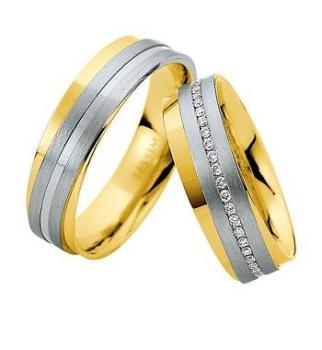 Preview: Trauringe Weiss-Rotgold von Saint Maurice DR 816340 / HR 816350