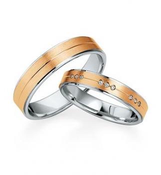 Preview: Trauringe Weiss-Gelbgold von Saint Maurice DR 841310 / HR 841320