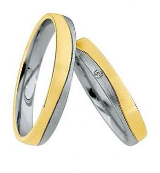 Preview: Trauringe Weiss-Gelbgold von Saint Maurice DR 870000 / HR 870010