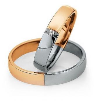 Preview: Trauringe Weiss-Gelbgold von Saint Maurice 870640 / 870650