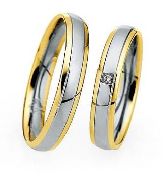 Preview: Trauringe Weiss-Rotgold von Saint Maurice 870700 / 870710