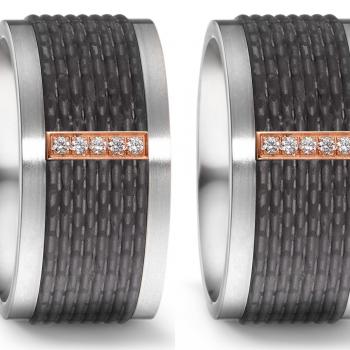 Trauringe Carbon von Titan Factory 52543/001/005/7253