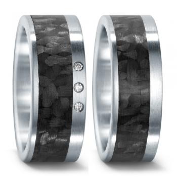 TeNo Trauringe Carbon  545663 + 545638