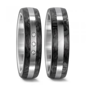 TeNo Trauringe Carbon  545693 + 545643
