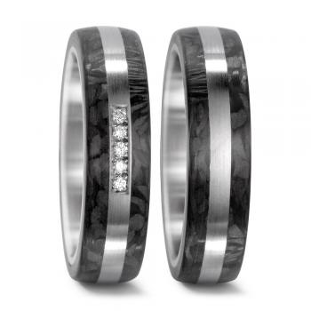 TeNo Trauringe Carbon  545710 + 545643