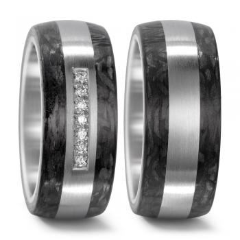 TeNo Trauringe Carbon  545712 + 545642