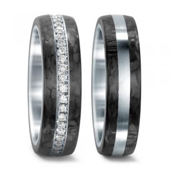 TeNo Trauringe Carbon  545715 + 545643