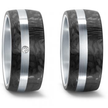 TeNo Trauringe Carbon  59657/003/000/1060 + 59657/003/002/1060