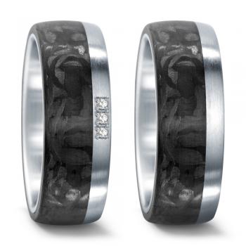 TeNo Trauringe Carbon  546086 + 545649