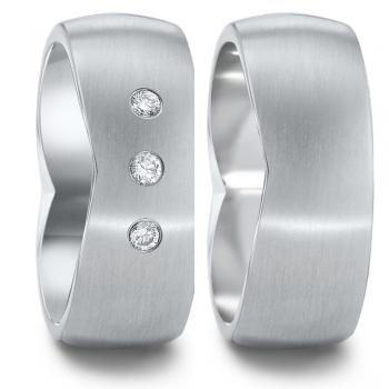 Partnerringe Edelstahl von TeNo  582108+583031