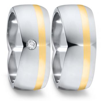 Partnerringe Edelstahl von TeNo  583074+583082