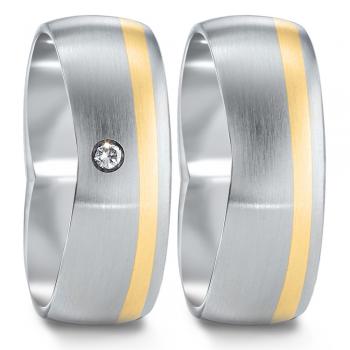Partnerringe Edelstahl von TeNo  583075+583083