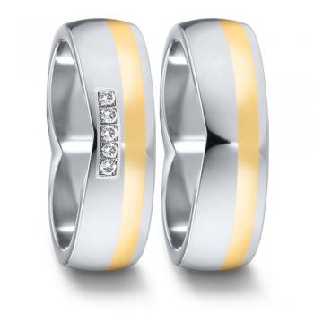 Partnerringe Edelstahl von TeNo  583070+583086