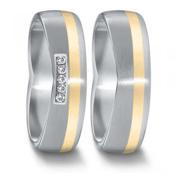 Partnerringe Edelstahl von TeNo  583071+583087