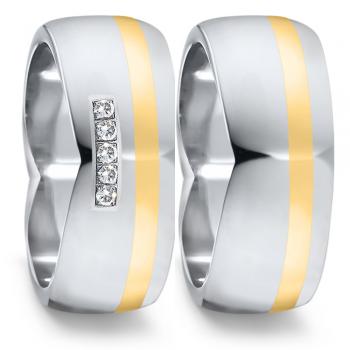 Partnerringe Edelstahl von TeNo  583074+583090