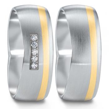 Partnerringe Edelstahl von TeNo  583075+583091