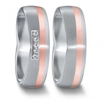 Partnerringe Edelstahl von TeNo  583095+583111