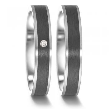 Partnerringe Carbon von TeNo  585314 + 585313