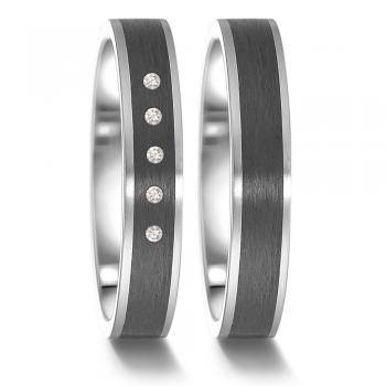 Partnerringe Carbon von TeNo  585316 + 585313