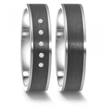 Partnerringe Carbon von TeNo  585321 + 585317