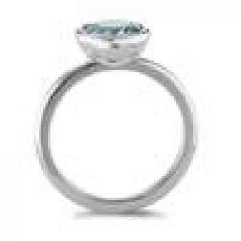 Preview: TeNo Ring Joy Edelstahl mit Aqua Blue Zirkonia  593943