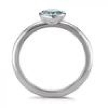Preview: TeNo Ring Joy Edelstahl mit Aqua Blue Zirkonia  593944