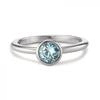 Preview: TeNo Ring Joy Edelstahl mit Aqua Blue Zirkonia  593944