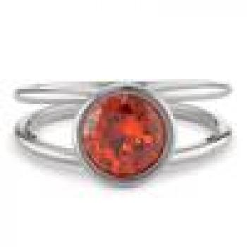 Preview: TeNo Ring Joy Edelstahl mit Mandarine Zirkonia,  593960