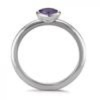 Preview: TeNo Ring Joy Edelstahl mit Purple Rose Zirkonia  593980