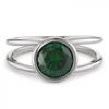 Preview: TeNo Ring Joy Edelstahl mit Jungle Green Zirkonia  593996
