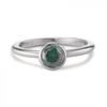 Preview: TeNo Ring Joy Edelstahl mit Jungle Green Zirkonia  593998