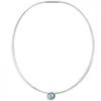 Preview: TeNo Halsreif Joy Edelstahl mit Aqua Blue Zirkonia  595796